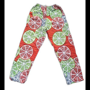 Funky Pants Handmade Elastic Waist Orange Lime Fruit Orange Green Tacky 28"x25"